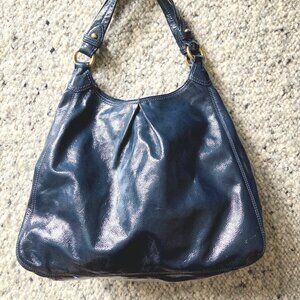 Coach Maggie Handband Patent Leather Teal Blue Co982-13900